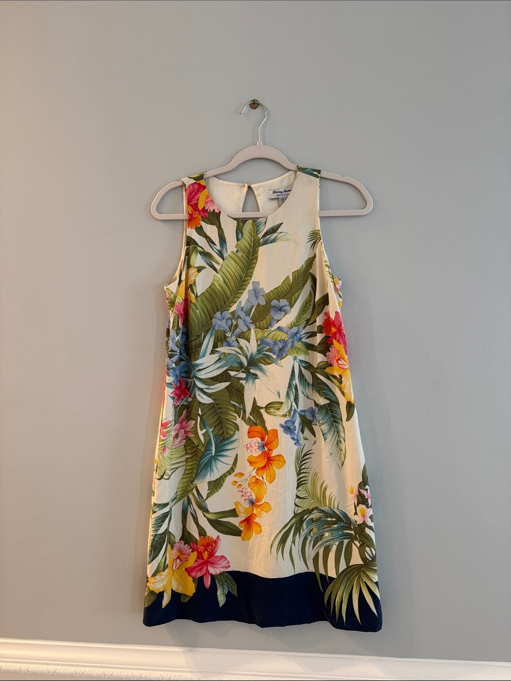 Tommy Bahama Tropical Floral Sleeveless Shift Dress Silk - Multicolor - Picture 10 of 12